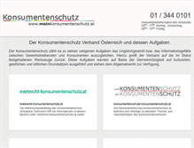 Tablet Screenshot of meinkonsumentenschutz.at
